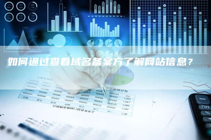 如何通过查看域名备案方了解网站信息？