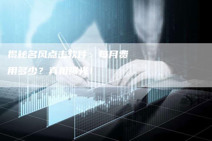 揭秘名风点击软件：每月费用多少？真相曝光！