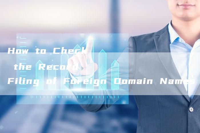 How to Check the Record Filing of Foreign Domain Names